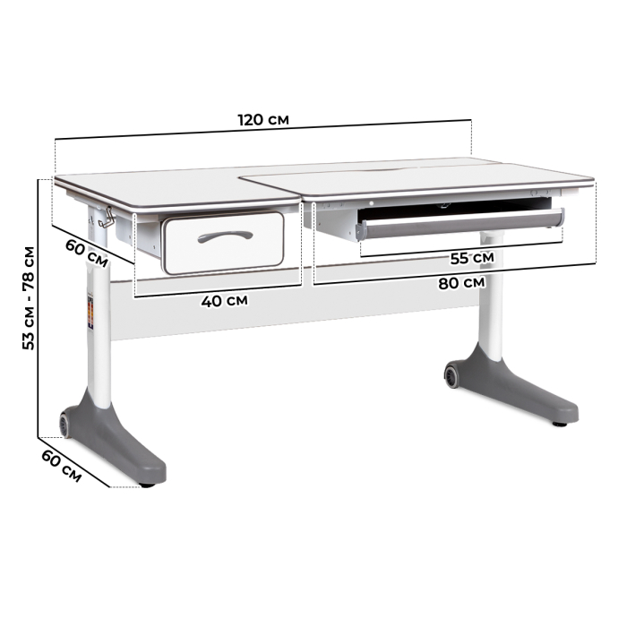Характеристики Комплект Anatomica Uniqa Lite парта + кресло